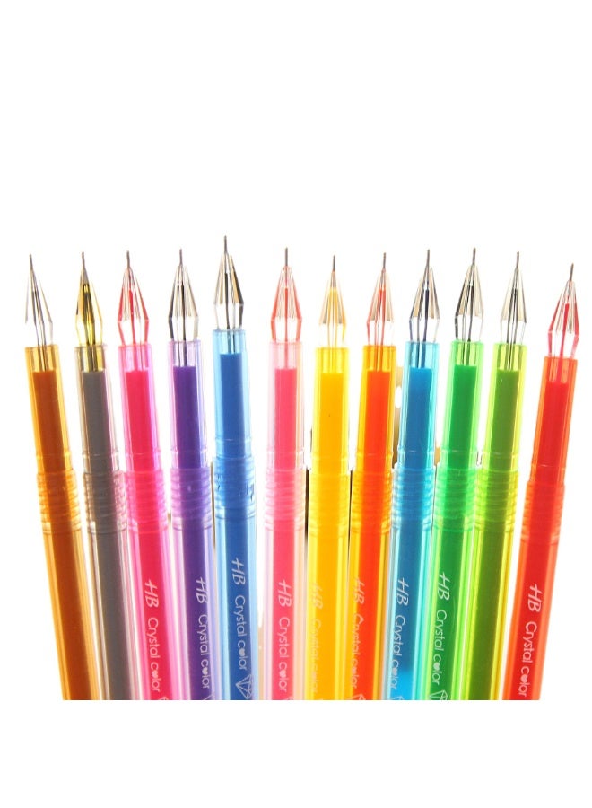 كاكو 12 قلم جل ماسي، 12 لونًا من أقلام الحبر الجاف، مثالية للمكتب والمدرسة، هدايا للأولاد والبنات. - Image 5